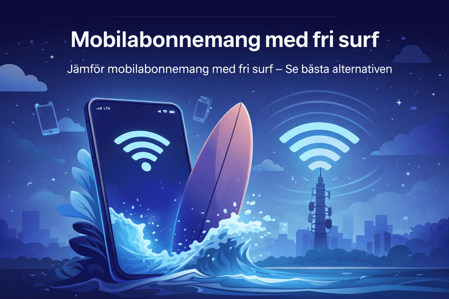 mobilabonnemang med fri surf